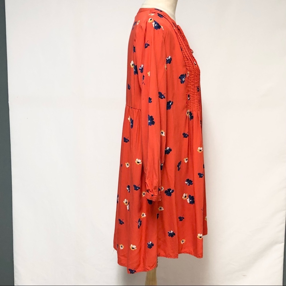 Old Navy Lace Up Neckline Floral Print Dress Sz M - Picture 7 of 10